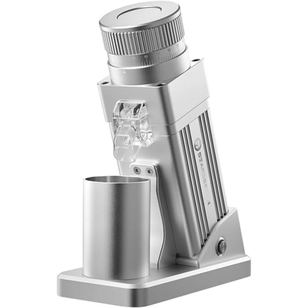 STARSEEKER E55 Pro Electric Coffee Grinder, 55mm Titanium Conical Burr - Professional Espresso Grinder with Stepless Adjustment & Anti-Static Tech, for Home, Office, Café Use