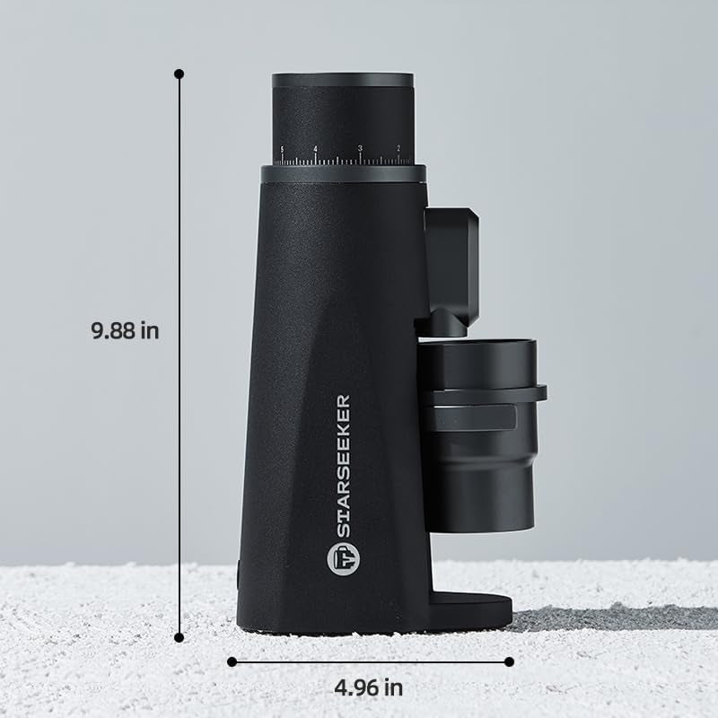 STARSEEKER EDGE3.0 Electric Coffee Grinder Aluminum Automatic Coffee Bean Grinder for French Press Drip Coffee and Espresso Removable Fineness Adjustment Magnetic Suction Port with Cup (Black)