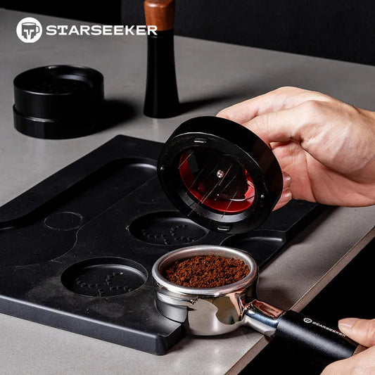 STARSEEKER 58mm WDT Espresso Distribution Tool with Rotating Powder Needle