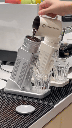 STARSEEKER E55 Pro Electric Coffee Grinder, 55mm Titanium Conical Burr - Professional Espresso Grinder with Stepless Adjustment & Anti-Static Tech, for Home, Office, Café Use