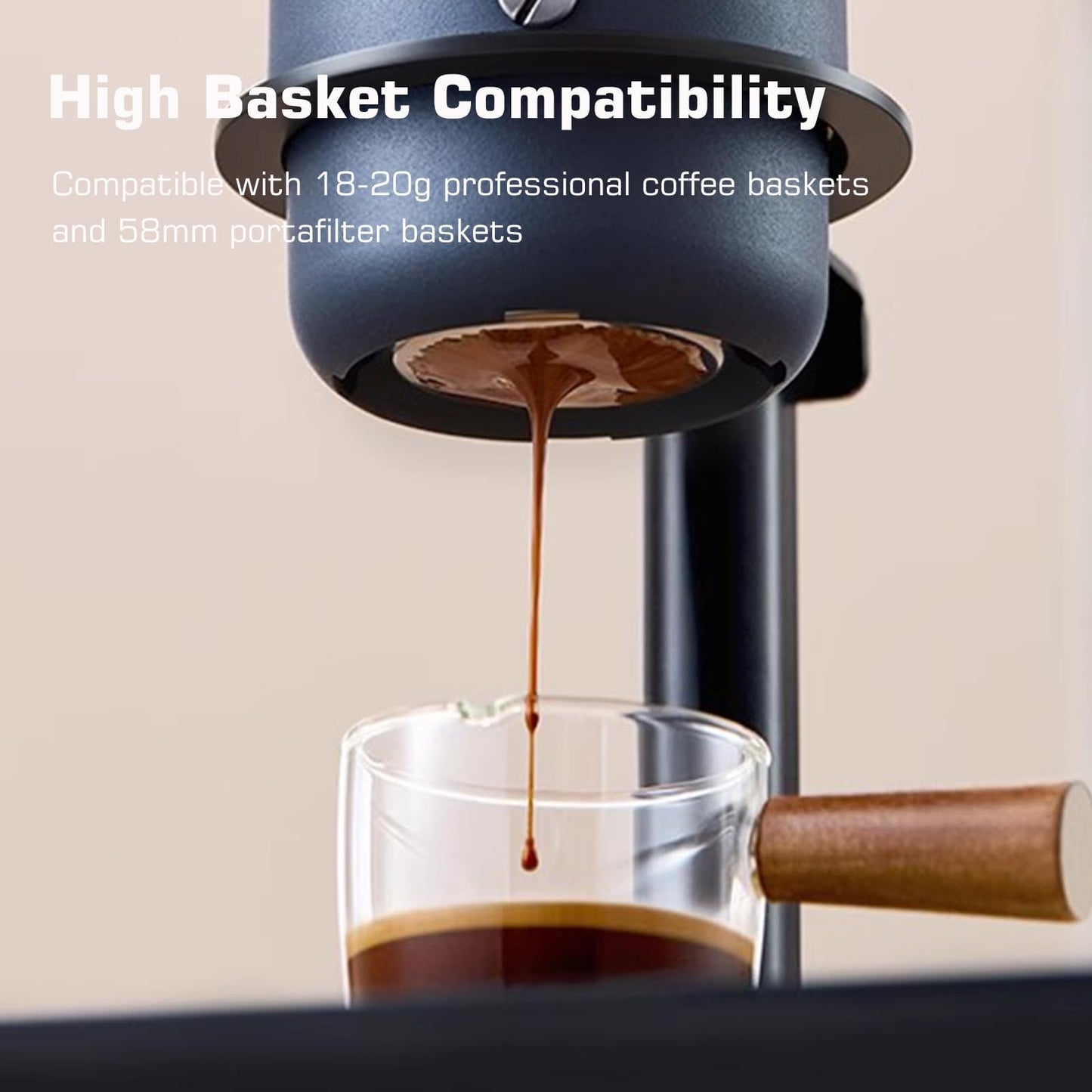 STARSEEKER Super58 Portable Espresso Machine, 18-20g Adjustable Pressure, USB-C Car Coffee Maker for Camping, RV, Hiking & Office