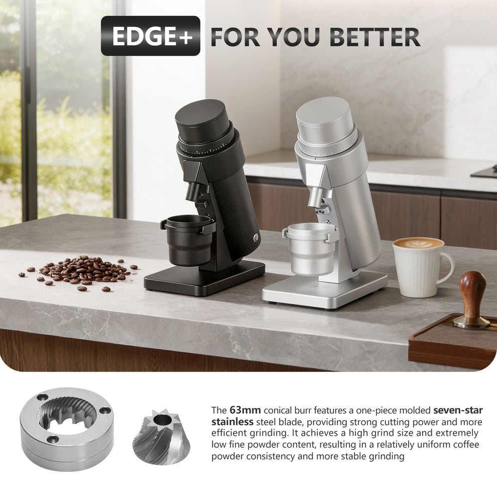 STARSEEKER EDGE Plus Electric Coffee Grinder,63MM Burr Coffee Grinder Hand Brew Coffee Bean Grinder Stepless Fineness Adjustment Removable Magnetic Suction Port
