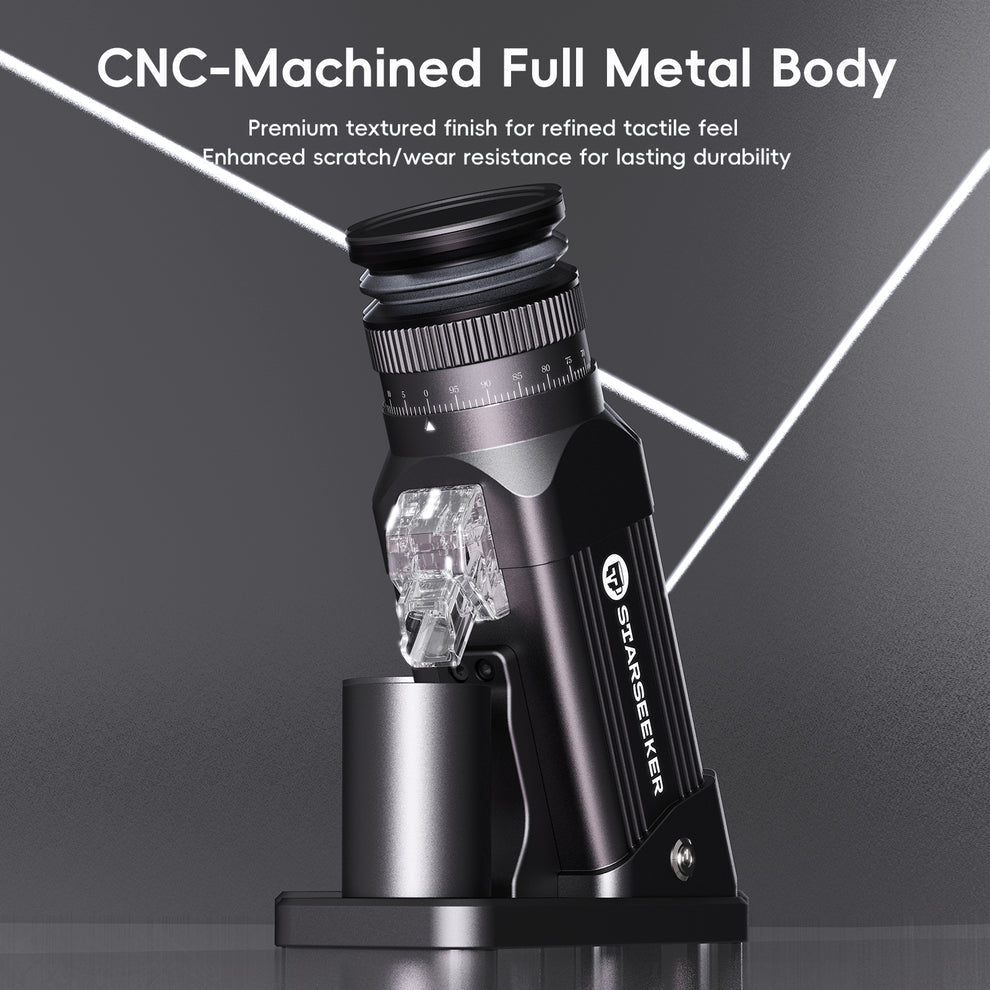 STARSEEKER E64 Electric Coffee Grinder 64MM Espresso Titanium Flat burr Stepless Fineness Adjustment Home Bean Grinder