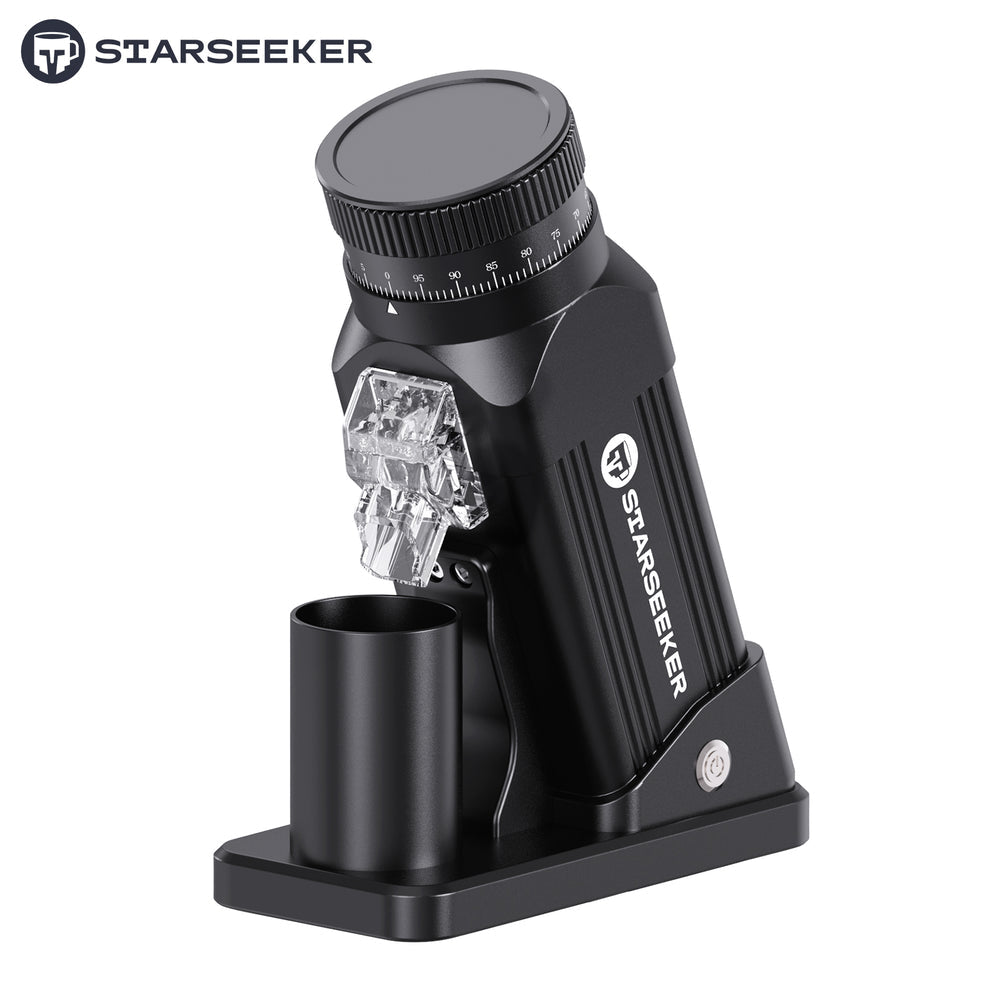 STARSEEKER E64 Electric Coffee Grinder 64MM Espresso Titanium Flat burr Stepless Fineness Adjustment Home Bean Grinder