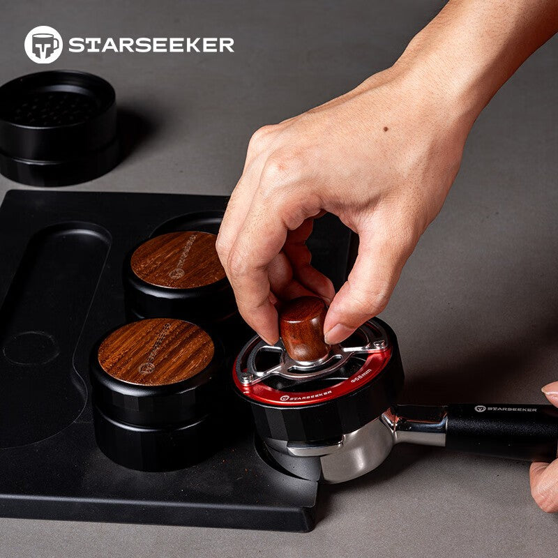 STARSEEKER 58mm WDT Espresso Distribution Tool with Rotating Powder Needle