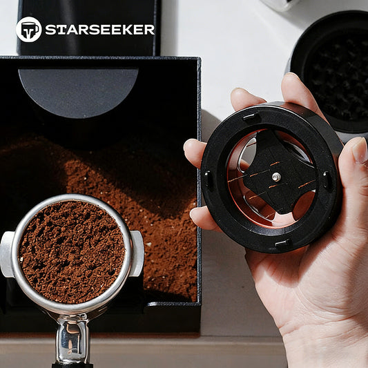 STARSEEKER 58mm WDT Espresso Distribution Tool with Rotating Powder Needle
