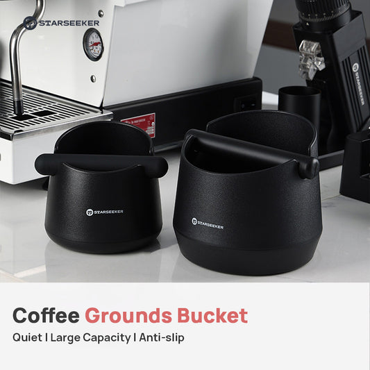 Starseeker Home Mini Coffee Grounds Container, 0.8L/1.2L, made of rubber, quiet, large capacity, holds 12-15 cups of coffee grounds. Coffee brewing accessory.