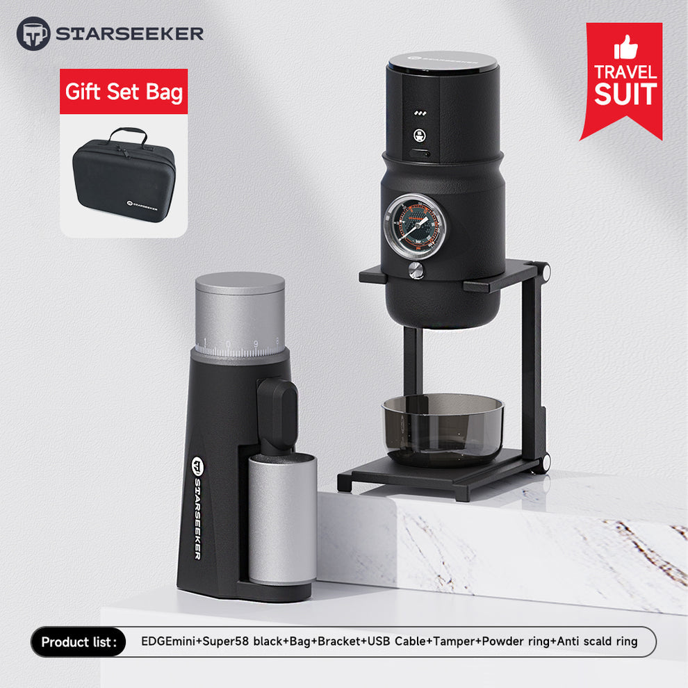 【Kit】STARSEEKER EDGE Mini Portable Electric Coffee Grinder and Super58 Portable Coffee Machine Set