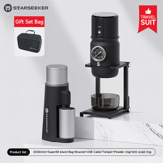 【Kit】STARSEEKER EDGE Mini Portable Electric Coffee Grinder and Super58 Portable Coffee Machine Set
