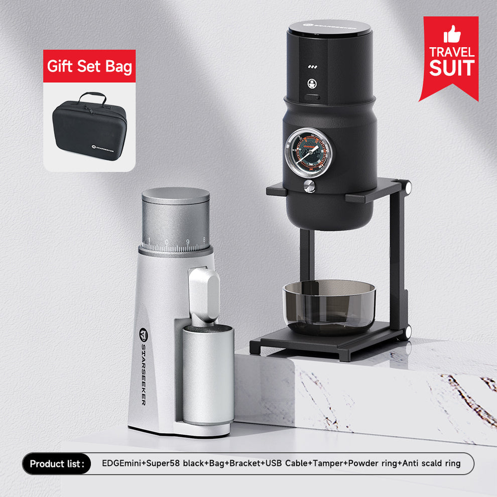 【Kit】STARSEEKER EDGE Mini Portable Electric Coffee Grinder and Super58 Portable Coffee Machine Set