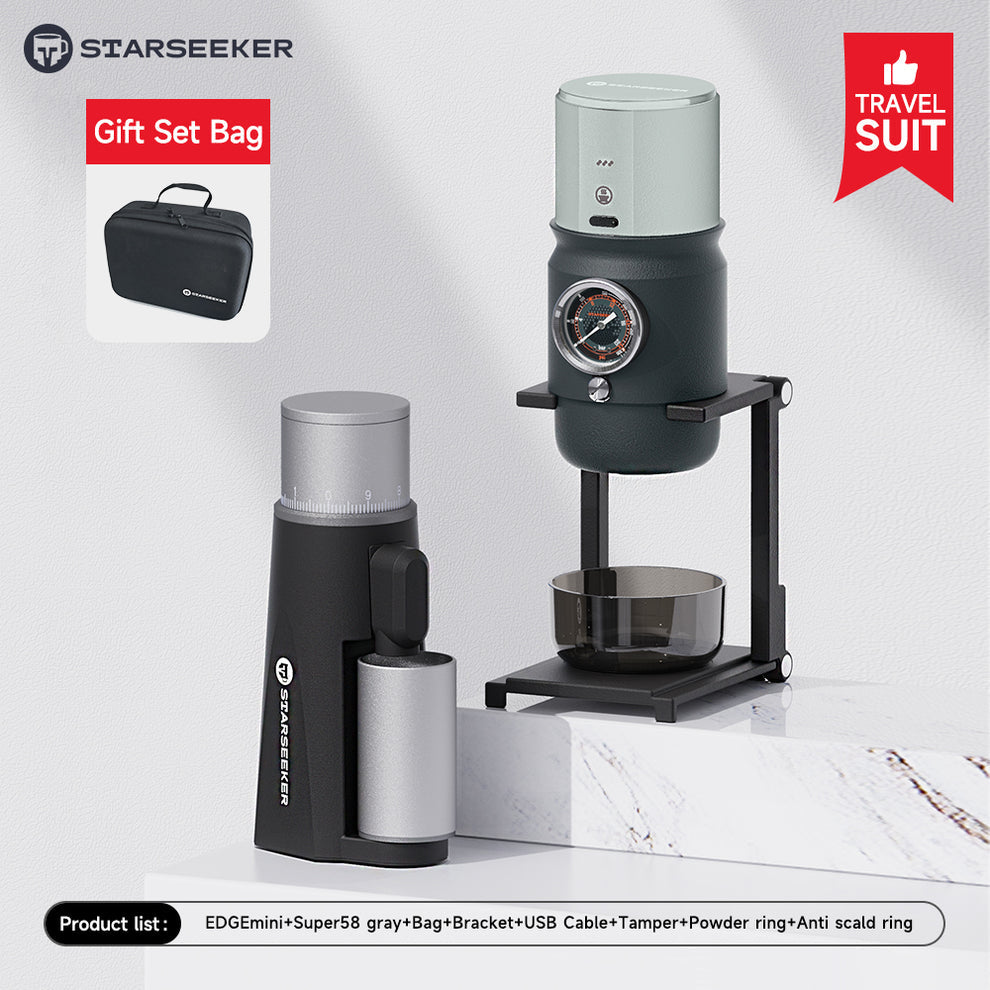 【Kit】STARSEEKER EDGE Mini Portable Electric Coffee Grinder and Super58 Portable Coffee Machine Set