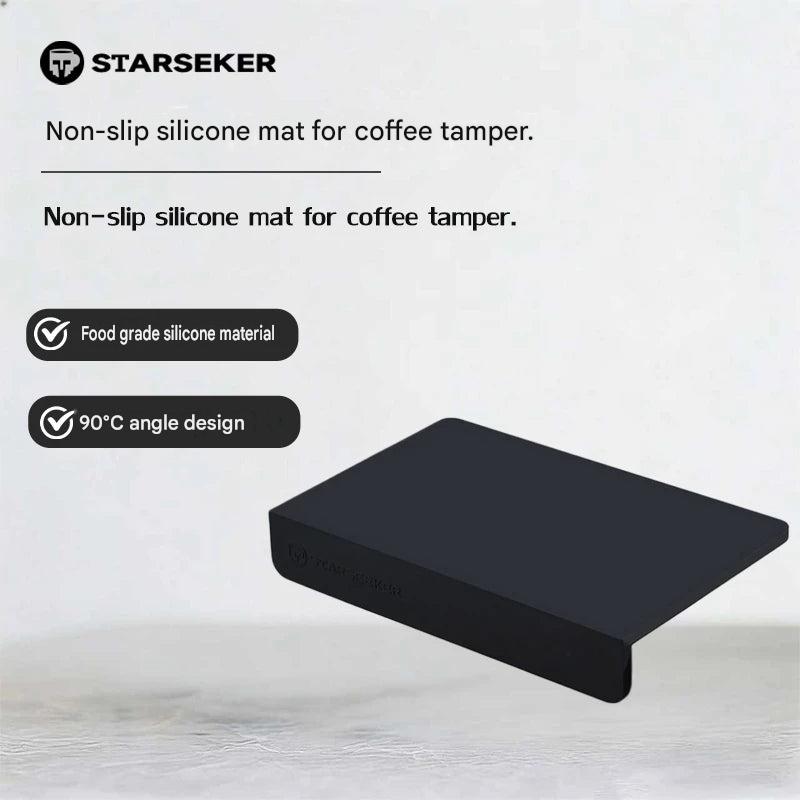 STARSEEKER Silicone Pad: Non-slip silicone pad for coffee tampers and countertops, 90° angle.