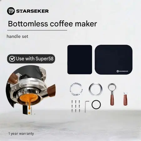 STARSEEKER Professional Italian Accessories Bottomless 58mm Handle Set for Super58