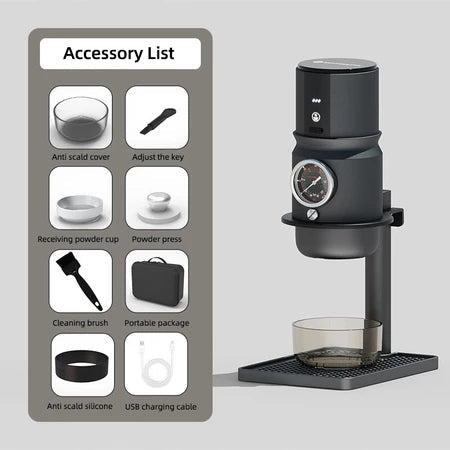 STARSEEKER Super58 Portable Espresso Machine, 18-20g Adjustable Pressure, USB-C Car Coffee Maker for Camping, RV, Hiking & Office